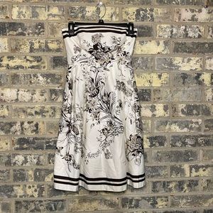 Ann Taylor Petites Strapless Floral Print Dress.